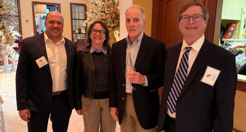 From left, Rick Deisner of IGM Resins, Allnex’s Susan Bailey and Kevin Rice, and David Biro of Sun Chemical.